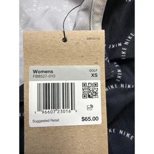 Nike‎ Womens Dri-FIT Golf Polo Shirt Black White Scallop Logo FB8527-010 XS thumbnail 5