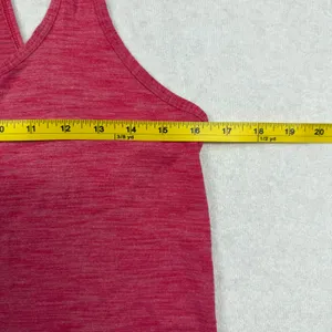 Lululemon Women’s Pink Striped Pleated Racerback Tank Top Size 6 thumbnail 4
