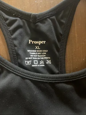 Black Racerback Crop Sports Bra - XL thumbnail 2