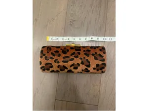 NWT Women's BC Bags Leopard Print Haircalf Clutch - brown/black thumbnail 8