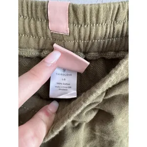 ThirdLove Green Casual Pull On Sweat Shorts Womens L Athletic Athleisure thumbnail 5