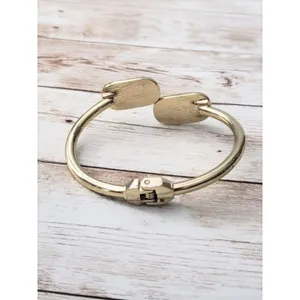 Vintage Hinged Bracelet - Apricot Gems with Clear Gem Halo thumbnail 3