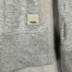 Vuori Womens Henley Pullover Sweatshirt Light Gray Organic Cotton VW296 Large thumbnail 2