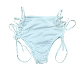 , x-small, white, lace-up scrunch bottoms thumbnail 1