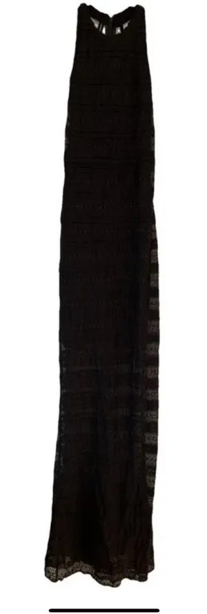 Alice + Olivia Lace Black Maxi Dress Size 0 thumbnail 1