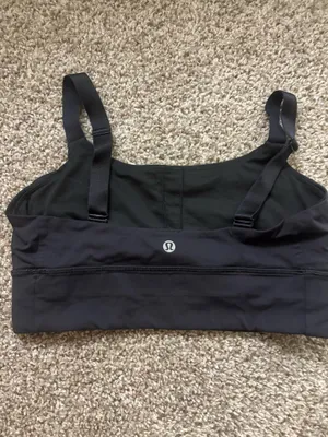 Lululemon adjustable strap black sports bra thumbnail 3