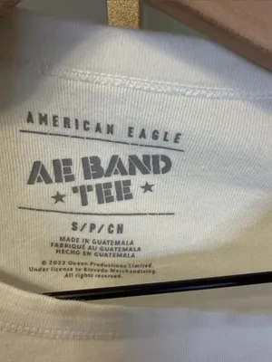 American Eagle Outfitters White Crop Tee with Pink 'QUEEN' Graphic thumbnail 2
