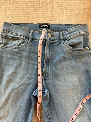 Express Skinny Fit Stretch Blue Jeans 10L thumbnail 4