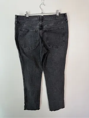 Madewell Stove Pipe Jeans 31 Armand Wash Black Faded thumbnail 3