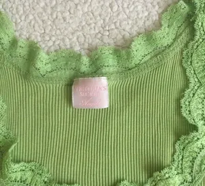 Angels Vintage Y2K Ribbed Lace Green Tank - Sz Medium thumbnail 5