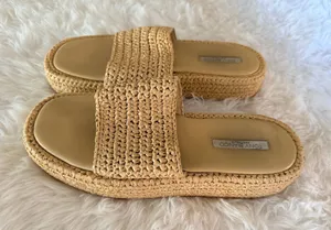 Tony Bianco Women's Raffia Platform Slide Sandals thumbnail 1