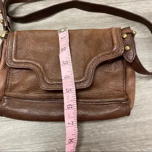 Cole Haan Emma Brown Pebbled Leather Crossbody Flap Bag thumbnail 6