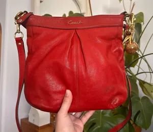 Red Coach Crossbody Bag Leather thumbnail 1