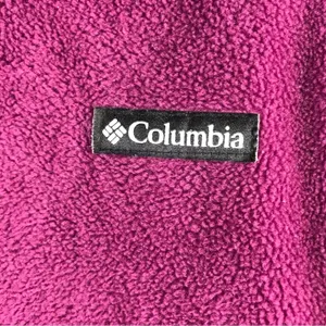 COLUMBIA Pile Fleece Jacket Women XL Purple Full Zip Gorpcore Outdoor Travel Y2K thumbnail 10