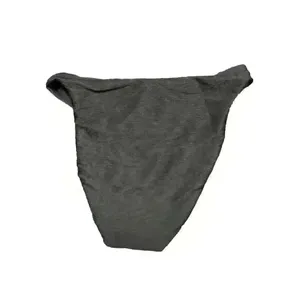 J.Crew Textured Curved-Waist Cheeky Bikini Bottom High Cut Black Size Small NWT thumbnail 2