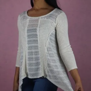 🍁 BLU PEPPER Burnout Embroider Shark Bite Sweater‎ thumbnail 7