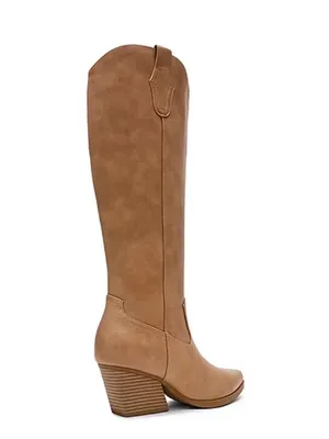 DV8 Size 6 1/2 Women’s Kyna Natural Stacked Heel Cowboy Boots, New No Box thumbnail 7