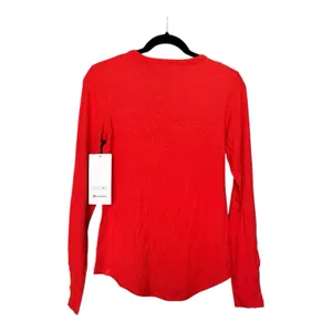 lululemon Women's Hold Tight Long Sleeve Red Shirt size 6 New w/tag thumbnail 2