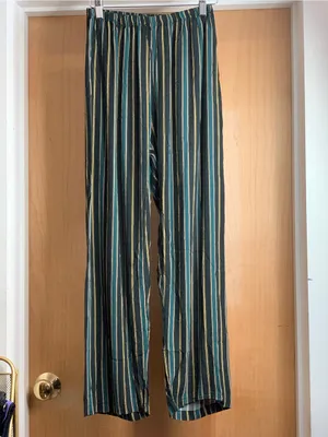 Brandy Melville Black Multi-Stripe Lightweight Pants Size-2 90’s Y2K thumbnail 4