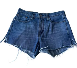 Levi’s classic high-rise denim cutoff shorts thumbnail 1