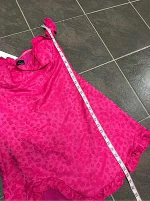 Line & Dot Penelope Off Shoulder Floral Mini Dress Fuschia Pink Medium NEW $127 thumbnail 14