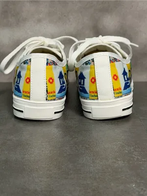 Realtor Canvas Sneakers Women's Size 8 White/Multicolor thumbnail 8