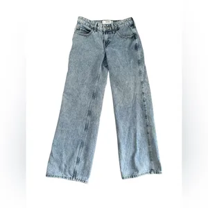 Hollister Low-Rise Medium Wash Baggy Jeans 25X31” Med Wash 100% Cotton Wide Leg thumbnail 6