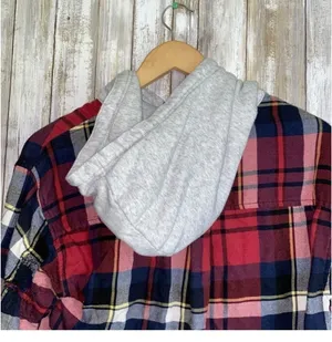 American Eagle Cozy Cabin Cropped Hoodie Flannel •XS thumbnail 7