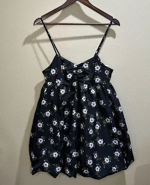 NWT Free People size small in A Bubble Mini Dress in Black thumbnail 4