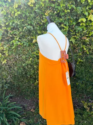 ✨bright orange Zara mini sun dress thumbnail 3