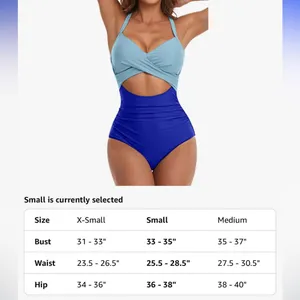 Eomenie One Piece Swimsuits Tummy Control Cutout High Waisted Wrap Tie Back thumbnail 6