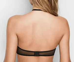 Victoria's Secret Very Sexy Halter Black Lace Up Goth Witchy Bralette Medium thumbnail 6