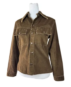 Vintage ‘80s Brown Corduroy Snap Button Western Jacket thumbnail 1