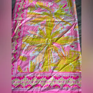 Lilly Pulitzer Pink and White Scarf thumbnail 3