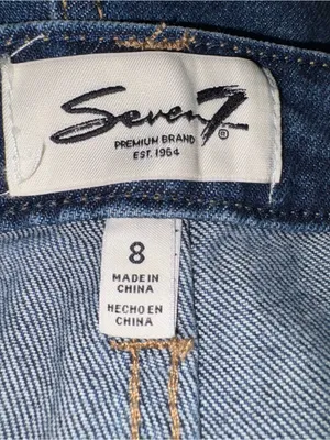 Seven7 Premium Brand Jeans Womens Sz 8 Straight Leg‎ Medium Wash Blue Denim thumbnail 4