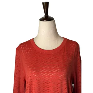Lululemon Breeze By Long Sleeve Squad‎ Tee Women 10 Orange Top Yoga Athleisure thumbnail 4
