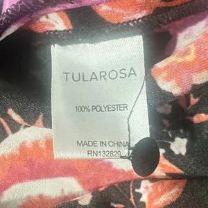 Tularosa Santorini Maxi Dress Women's Med Black Pink Floral Sleeveless Halter thumbnail 8