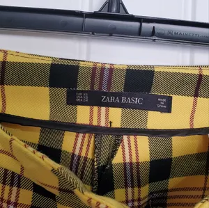 Zara XS yellow Plaid pants thumbnail 6