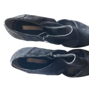 BANANA REPUBLIC Lady Suede Heeled‎ Sandal Black Sz 11 thumbnail 4