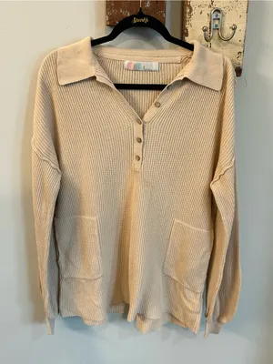 Free People Beach Picnic Sweater Mini Dress | Beige thumbnail 2