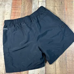 Columbia Black 100% Nylon Cargo Hiking Shorts Elastic Waist Utility Gorpcore S thumbnail 7