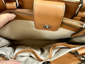 Nine West Black & Brown Signature Top-Handle Satchel thumbnail 6