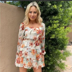 Lush Size Small Layla Mini Dress Babydoll Boho Floral Tiered Skirt Cottage thumbnail 12