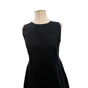 'S Max Mara Black Contrast Trim Shift Dress Sleeveless Italy Size US 6‎ thumbnail 3
