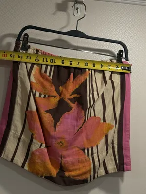 NWT Free People Tropical Floral Zebra Stripe Off Shoulder Boho Top Size Small thumbnail 6
