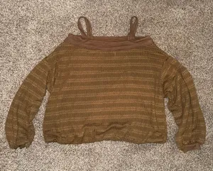 Free People Sistine Hacci Cold Shoulder Balloon Sleeve Knit Top thumbnail 1