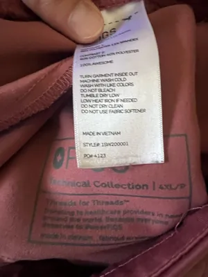 FIGS Women’s Scrub Pants Zamora Joggers Mauve Size 4XL/P thumbnail 4
