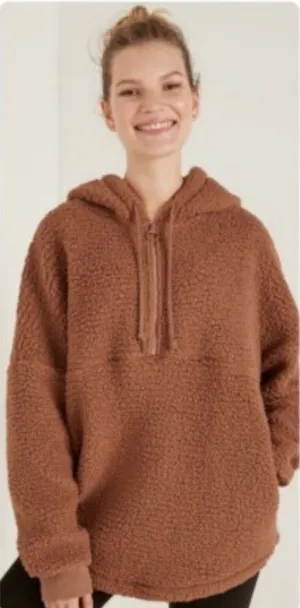 Vs pink plush hoodie Brown Size M thumbnail 1
