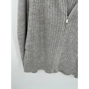 Banana Republic Womens Gray Oversized Sleeveless Zip Front‎ Sweater Vest M/L thumbnail 3