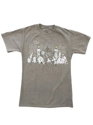THE HAUNTED MANSION Disney Parks Hanes Gray Glow in the Dark T-shirt VTG Y2K S thumbnail 2